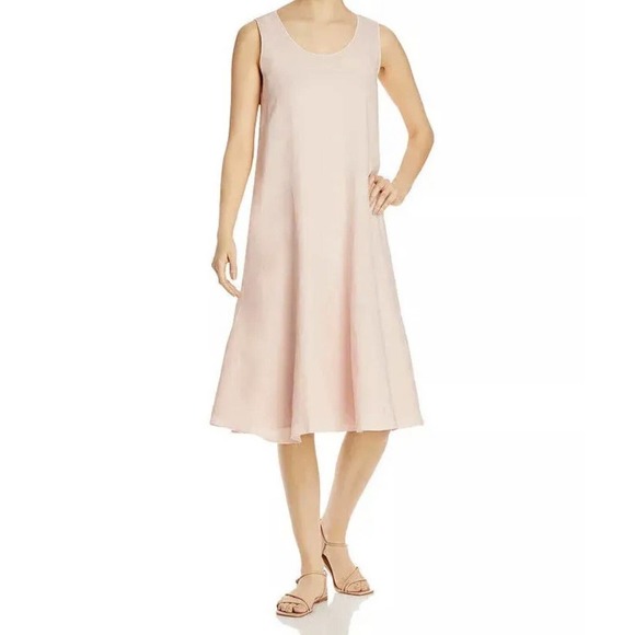 Eileen Fisher Dresses & Skirts - Eileen Fisher Organic Handkerchief Linen Powder Pink Tank Dress W/Slip $248